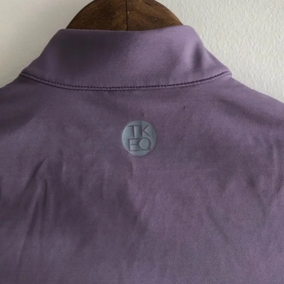 TKEQ Quinn Essential Horse Show Competition Stretchy Short Sleeve Shirt Purple - Picture 9 of 11